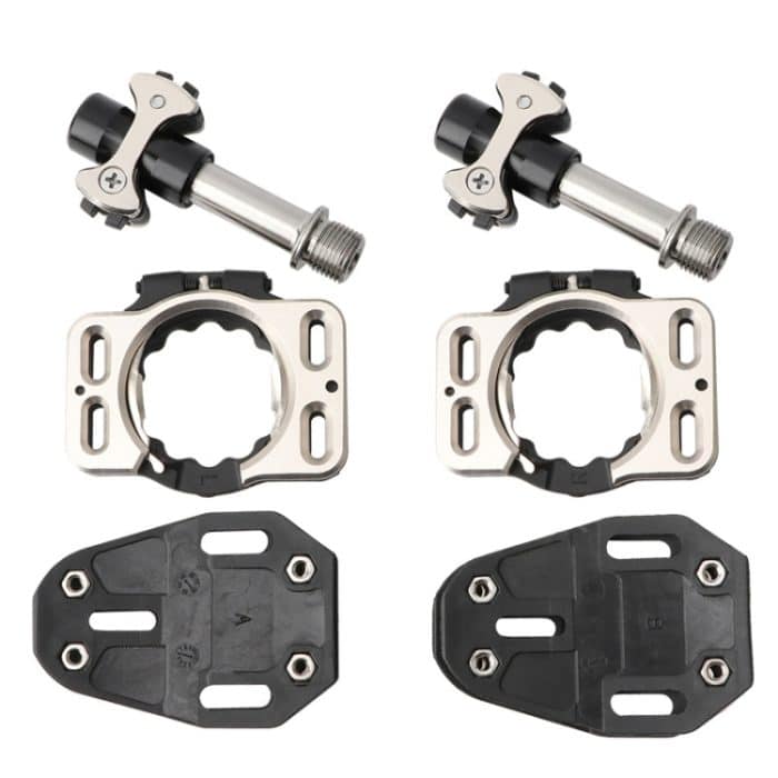 MEROCA Road Lock Schuhe Karte Drei Pardin Fahrrad Lollipops Selbstsicherndes Pedal mit Schloss, Stil:, Titanium Alloy Axis (Black), Titanium Alloy Axis (Red), Steel Axis (Black), Steel Axis (Red) – Bild 1