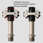 MEROCA Road Lock Schuhe Karte Drei Pardin Fahrrad Lollipops Selbstsicherndes Pedal mit Schloss, Stil:, Titanium Alloy Axis (Black), Titanium Alloy Axis (Red), Steel Axis (Black), Steel Axis (Red) – Bild 6