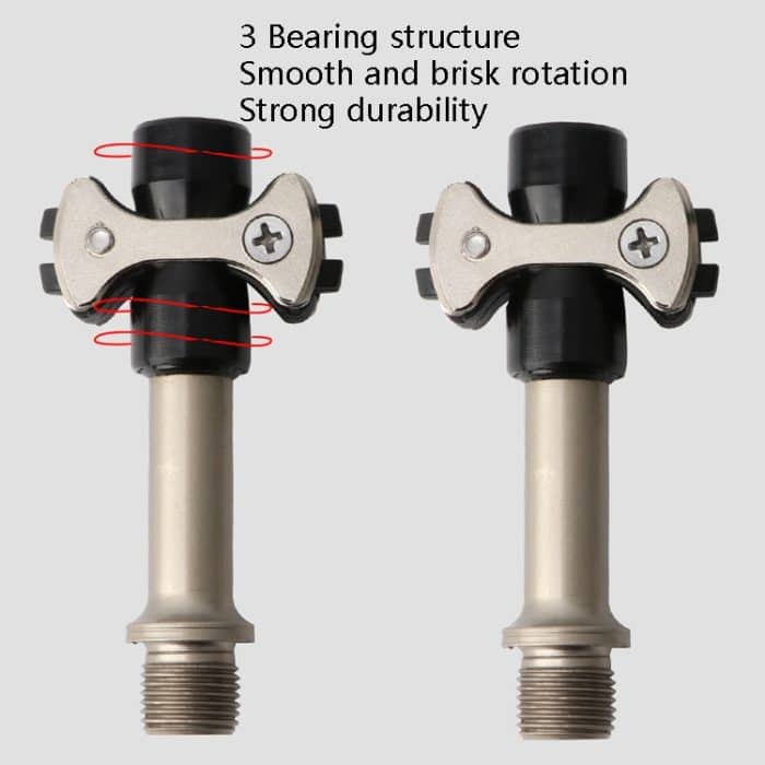 MEROCA Road Lock Schuhe Karte Drei Pardin Fahrrad Lollipops Selbstsicherndes Pedal mit Schloss, Stil:, Titanium Alloy Axis (Black), Titanium Alloy Axis (Red), Steel Axis (Black), Steel Axis (Red) – Bild 6