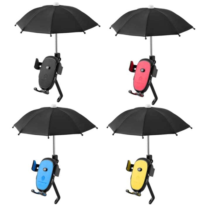 CYCLINGBOX BG-2935 Fahrrad-Handyhalterung mit Regenschirm, wasserdichter Navigations-Elektroauto-Handyrahmen, Stil:, Rearview Mirror Installation (Red), Rearview Mirror Installation (Blue), Rearview Mirror Installation (Yellow) – Bild 7