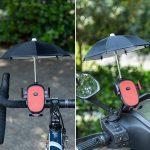 CYCLINGBOX BG-2935 Fahrrad-Handyhalterung mit Regenschirm, wasserdichter Navigations-Elektroauto-Handyrahmen, Stil:, Rearview Mirror Installation (Red), Rearview Mirror Installation (Blue), Rearview Mirror Installation (Yellow) – Bild 6