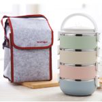Lunchbox mit Farbverlauf, Lebensmittel-Bento-Box, Edelstahlbehälter – Bild 10