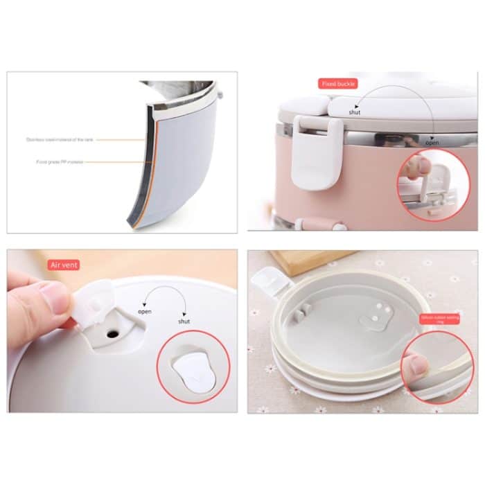 Lunchbox mit Farbverlauf, Lebensmittel-Bento-Box, Edelstahlbehälter – Bild 2