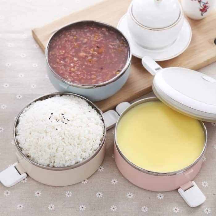 Lunchbox mit Farbverlauf, Lebensmittel-Bento-Box, Edelstahlbehälter – Bild 4