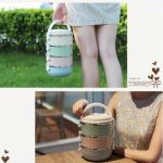 Lunchbox mit Farbverlauf, Lebensmittel-Bento-Box, Edelstahlbehälter – Bild 6