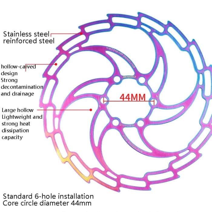 IIIPRO Bike Disc Mountainbike Hollow Disc Dish Sechs-Nagel-Bremsbelag, Stil:, 160mm, 180mm, 203mm – Bild 4