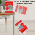 Passwort-Safe für Kinder, automatisches Spar-Geldautomaten-Spielzeug, Black Red, White Blue, White Pink, Tyrant Gold, Silver, Red, Blue White, White Red, Rose Red, Panda, Reddish Black, Green, Red&Black – Bild 4