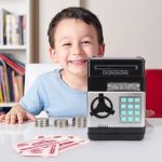 Passwort-Safe für Kinder, automatisches Spar-Geldautomaten-Spielzeug, Black Red, White Blue, White Pink, Tyrant Gold, Silver, Red, Blue White, White Red, Rose Red, Panda, Reddish Black, Green, Red&Black – Bild 6