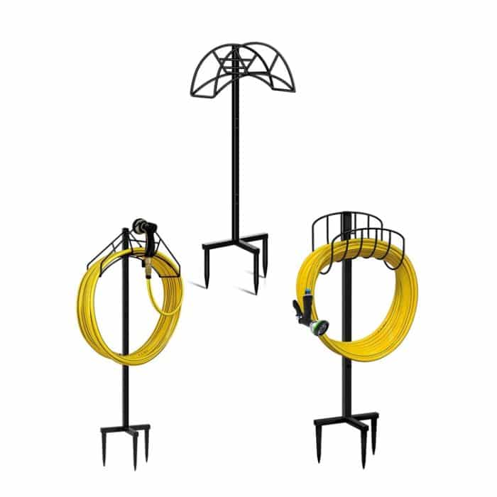 LIANFA018 Gartenschlauchhalterung, abnehmbares Metall-Wasserrohr-Schlauchregal, vertikales Gartenschlauch-Aufbewahrungsregal – Bild 2
