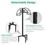 LIANFA018 Gartenschlauchhalterung, abnehmbares Metall-Wasserrohr-Schlauchregal, vertikales Gartenschlauch-Aufbewahrungsregal – Bild 3