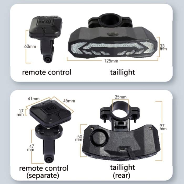 SF31 Fahrradschiene Licht Bremse Lenksensor Diebstahlwarnanlage Drahtlose Fernbedienung Warnglocke, SF31 Old Remote Control – Bild 3