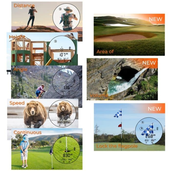 SNDWAY Entfernungsmesser-Instrument, Outdoor-Teleskop, Golf-Messgerät, SW800B 800m, SW1000B 1000m, SW1500B 1500m – Bild 10