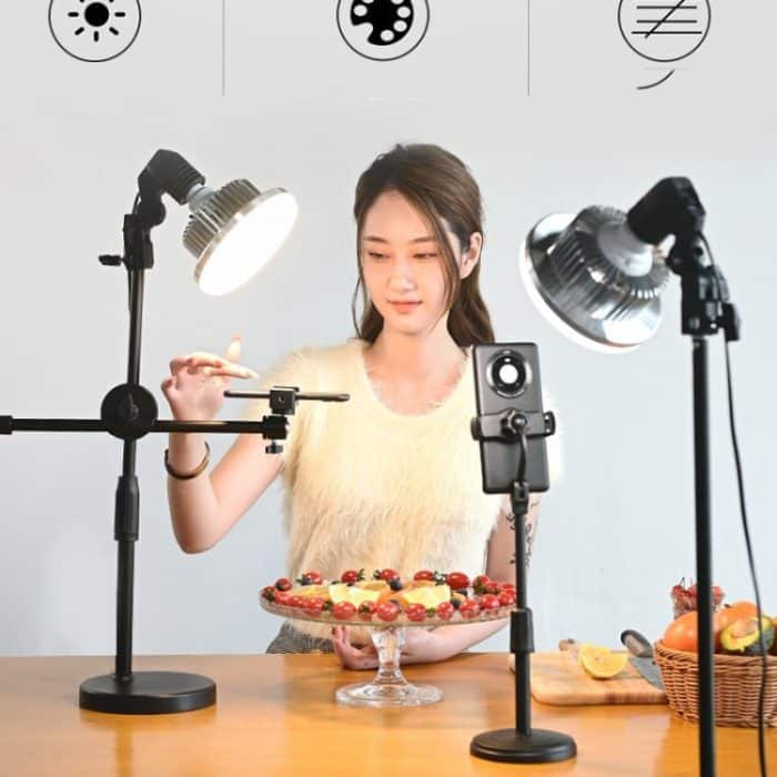 Handy Live Support Shooting Gourmet Verschönerung Fülllicht Innen Schmuck Fotografie Licht, Stil:, 355W Mushroom Lamp + Tripod, 500W Mushroom Lamp + Tripod, 700W Mushroom Lamp + Tripod, 355W Mushroom Lamp + Stand, 500W Mushroom Lamp + Stand... – Bild 3