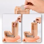 Sparschwein aus Holz mit englischem Alphabet, transparentes Acryl-Sparschwein – Bild 6