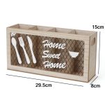Aufbewahrungsbox für Küchengeschirr und Besteck aus Holz, Cutlery Storage Box – Bild 2
