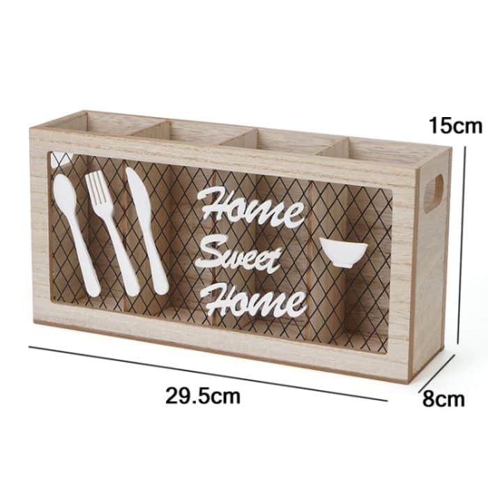 Aufbewahrungsbox für Küchengeschirr und Besteck aus Holz, Cutlery Storage Box – Bild 2