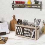 Aufbewahrungsbox für Küchengeschirr und Besteck aus Holz, Cutlery Storage Box – Bild 5