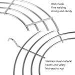 3 Stück halbrunder Edelstahl-Abtropfständer für Küche, gedämpftes Gemüse, Größe:, 24cm, 26cm, 30cm – Bild 3