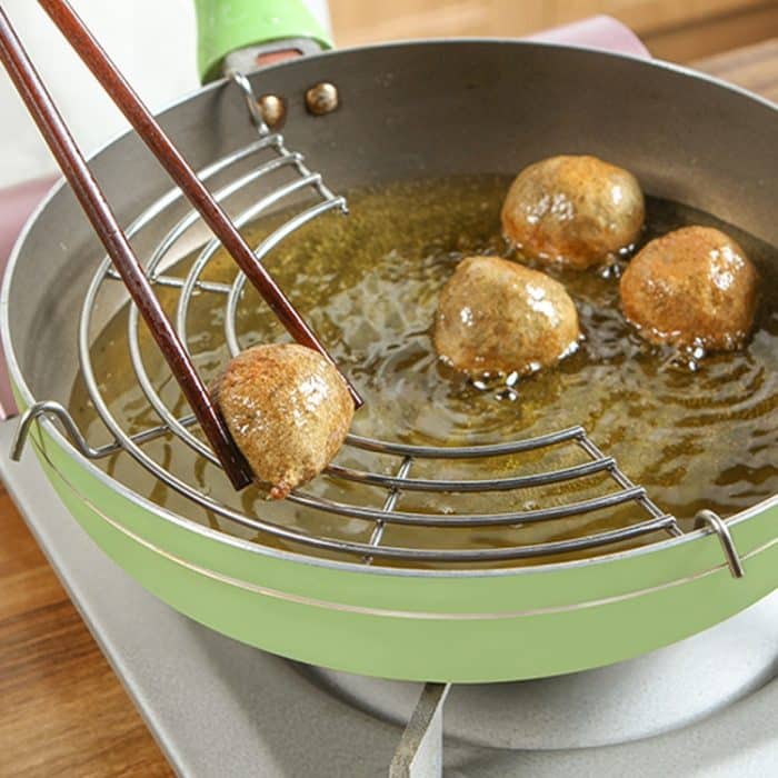 3 Stück halbrunder Edelstahl-Abtropfständer für Küche, gedämpftes Gemüse, Größe:, 24cm, 26cm, 30cm – Bild 5