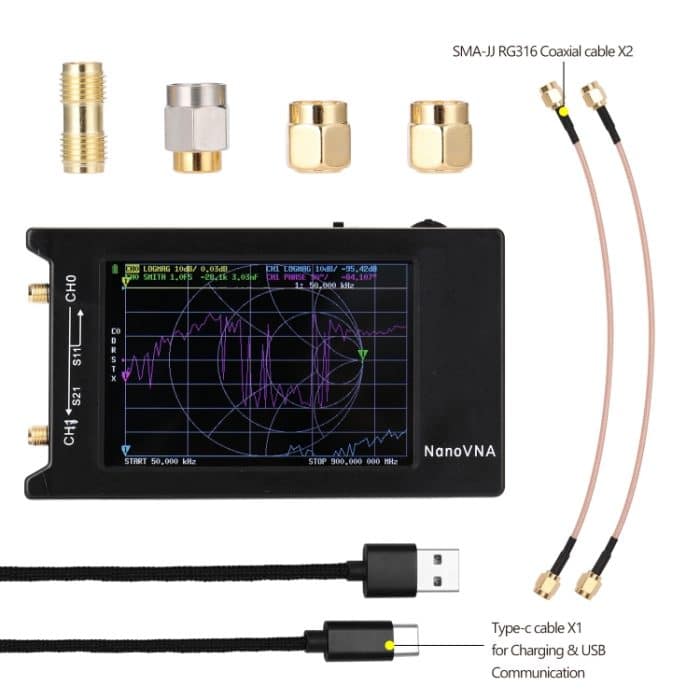 Nanovna-H4 4 Zoll Vollansicht LCD-Bildschirm 50kHz-1,5 GHz VNA HF-VHF UHF UV-Vektor-Netzwerkanalysator – Bild 5