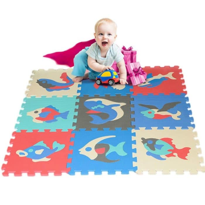 9 PCS Spleißen Mobilisierung EVA Marine Schaum Matten Kinder Pädagogisches Spielzeug Puzzle Anti-skid Und Anti-herbst Kriechende Matte – Bild 5