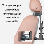 Autositzlehne, um 360 Grad drehbar, Esstischbrett, multifunktionales, zusammenklappbares Getränke-Computerregal, 360 Degree Rotating Black – Bild 3