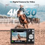 DC308 2,8-Zoll 4K HD Front- und Rück-Doppelkamera 16-fach Zoom Digitalkamera, US Plug, EU Plug, UK Plug, AU Plug – Bild 4
