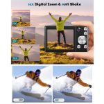 DC308 2,8-Zoll 4K HD Front- und Rück-Doppelkamera 16-fach Zoom Digitalkamera, US Plug, EU Plug, UK Plug, AU Plug – Bild 7