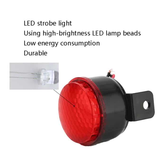 2 Stück BC-3K 5-24V Industrial Sound und Lichtalarm Motorrad Sound Licht Alarm – Bild 6