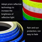 5 Rollen Fahrrad Mountainbike Motorrad Aufkleber Auto Kontur Reflektierende Aufkleber Nachtreiten Reflektierende Aufkleber, 2 x 800cm – Bild 3