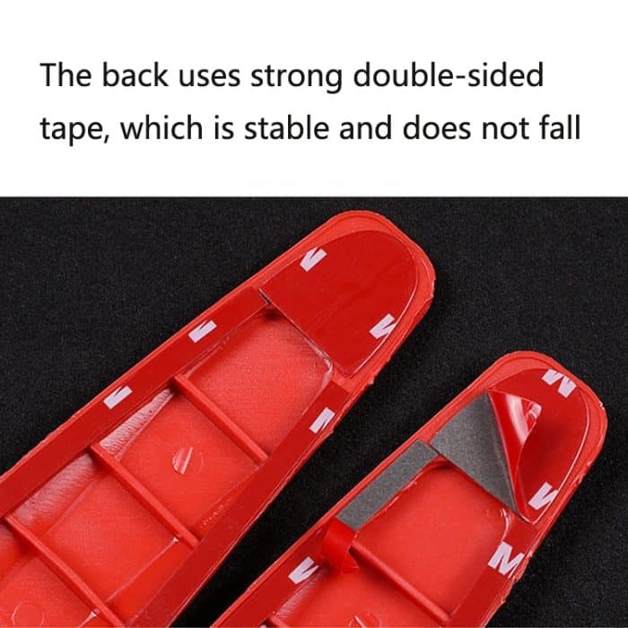 4 Paar Anti-Kollision- und Anti-Kratz-Streifen für Auto-Front- und Heckstoßstange, Karosserie-Kratzdekorationsaufkleber, Farbe:, Black, White, Red, Gray – Bild 4