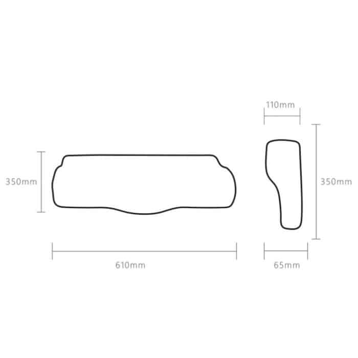 LD-007 Space Memory Foam Schmetterlingskissen Schlaf-Nackenkissen, 61×35×11/6.5cm – Bild 3