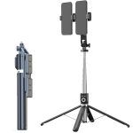 Um 360 Grad drehbarer, faltbarer Bluetooth-Selfie-Sticks-Live-Ständer, Spezifikationen:, P220 TK (Double Clip), P225 TK (Double Clip)