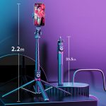 Um 360 Grad drehbarer, faltbarer Bluetooth-Selfie-Sticks-Live-Ständer, Spezifikationen:, P220 TK (Double Clip), P225 TK (Double Clip) – Bild 3