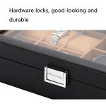 6+3 PU-Uhren-Brillenetui, Kohlefaser-PU-Haut-Uhrenbox, Sonnenbrillen-Box, 6 + 3 Brown, 6 + 3 Black – Bild 5