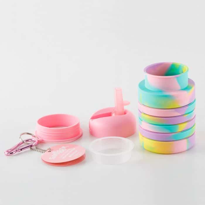 Faltbarer Wasserbecher aus Silikon, tragbar, für Outdoor-Sportarten, große Kapazität, einziehbarer Reisebecher, 350ml – Bild 4