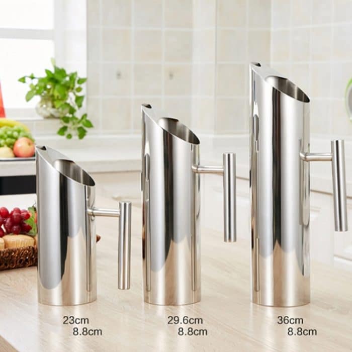 Bar-Cocktailtopf, Edelstahl, gerader Tie-Topf, kalter Wasserkocher, Safttopf, Kaffeekanne, 2L, 1.5L, 1L – Bild 3