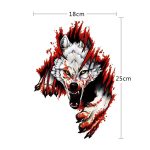 4 PCS 3D Realistische Wolf Kopf Haube Tür Auto Körper Dekoration Aufkleber Kratzer Abdeckung Wasserdichte Auto Aufkleber, Wolf Head Right, Wolf Head Left – Bild 2