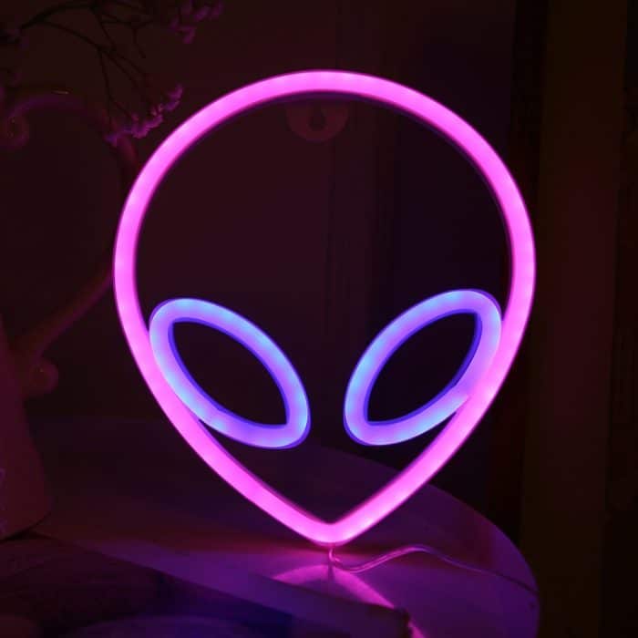 Personalisiertes LED-Neon-Dekorationslicht, Modellierungslicht, USB-Batteriebox, doppelter Zweck, Spezifikation:, Alien, Planet, Rocket – Bild 1