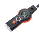 2 Stück 7 in 1 Multifunktionsfeld Survival Tool Compass Lupe Whistle