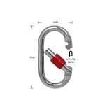 XINDA XDQ96068 Outdoor-Ausrüstung Klettern Hauptschloss Karabiner O-förmiges Stahlschloss Drahtschnallenschloss, XINDA XDQ96068(Black), XINDA XDQ96068(Silver Red), XINDA XDQ96068(Silver Blue) – Bild 3