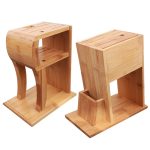 Haushaltsküche Multifunktionales Massivholzmesser-Aufbewahrungsregal, Spezifikation:, N-type Tool Holder, R-type Tool Holder – Bild 5