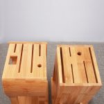 Haushaltsküche Multifunktionales Massivholzmesser-Aufbewahrungsregal, Spezifikation:, N-type Tool Holder, R-type Tool Holder – Bild 2