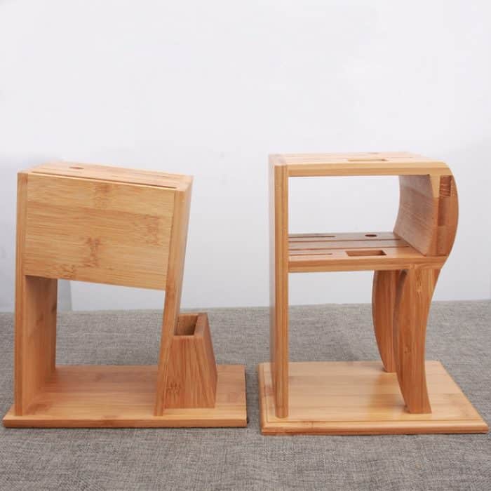 Haushaltsküche Multifunktionales Massivholzmesser-Aufbewahrungsregal, Spezifikation:, N-type Tool Holder, R-type Tool Holder – Bild 3