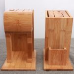 Haushaltsküche Multifunktionales Massivholzmesser-Aufbewahrungsregal, Spezifikation:, N-type Tool Holder, R-type Tool Holder – Bild 4