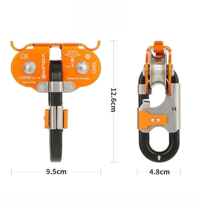 XINDA XD-Q9751 Outdoor-Dschungelseil-Overhead-Crossing-Tandem-Doppelrolle, XINDA XD-Q9751(Orange), XINDA XD-Q9751(Gray) – Bild 3