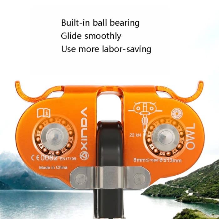 XINDA XD-Q9751 Outdoor-Dschungelseil-Overhead-Crossing-Tandem-Doppelrolle, XINDA XD-Q9751(Orange), XINDA XD-Q9751(Gray) – Bild 4