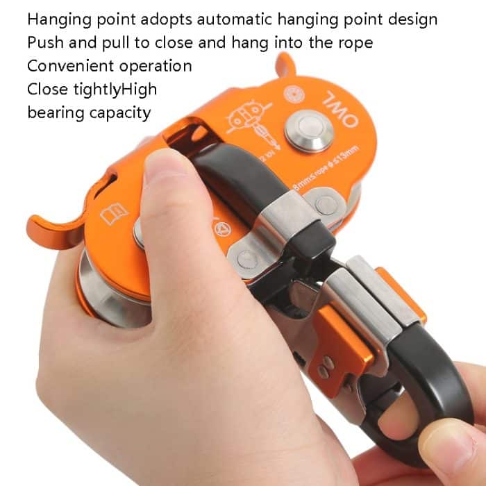 XINDA XD-Q9751 Outdoor-Dschungelseil-Overhead-Crossing-Tandem-Doppelrolle, XINDA XD-Q9751(Orange), XINDA XD-Q9751(Gray) – Bild 6