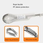 XINDA XD-S9852 Stahlkabel-Ankerpunkt, Klettern, Luftarbeit, Rettung, Stahldrahtseil, Größe:, 100cm, 150cm, 200cm – Bild 3