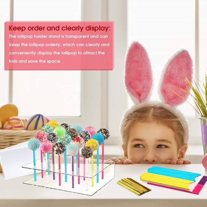 4 Stück 20-Loch-Lollipop-Ständer, Snack-Stick-Ausstellungsständer, Snack Stick Display Stand – Bild 4